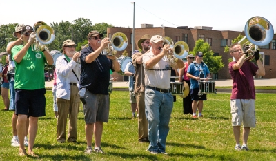 Bill, Barry, Dave, Matt, Brian Collingdon, John Peachey (Rehearsal, July 20, 2013)
Photo by Eric McConachie
Keywords: 2013