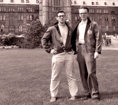 L-R: Ed Nanni and Jim Patten of the Optimists (Ottawa, 1961)
Photo by Don Daber
Keywords: 1961