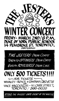 Promo flyer for Jesters Winter Concert (1962)
Unknown designer
Keywords: 1962