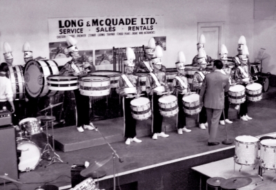 Toronto Optimists drums giving a demonstration (Long and McQuade, Toronto, 1970)
Photo by Don Daber
Keywords: 1970