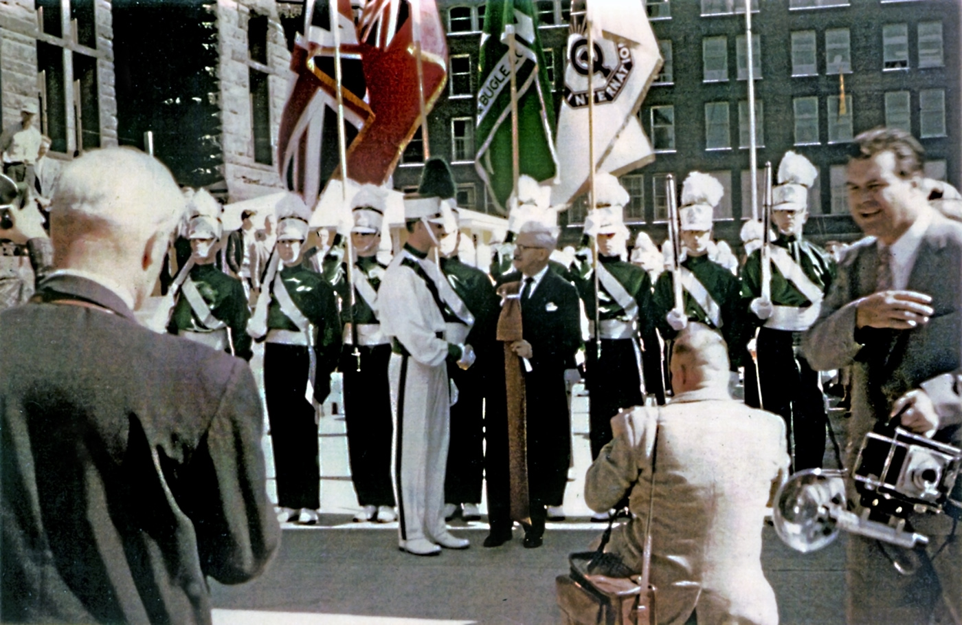 1958 presentation of the Toronto City Hall flag